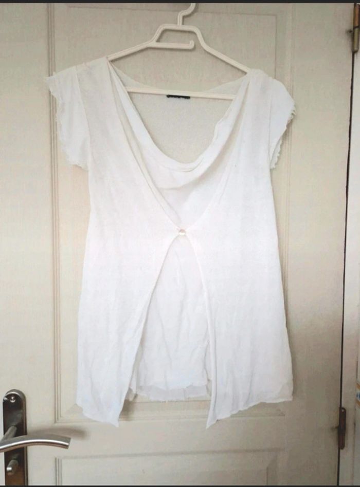 Neuf tee-shirt blanc femme taille M/38