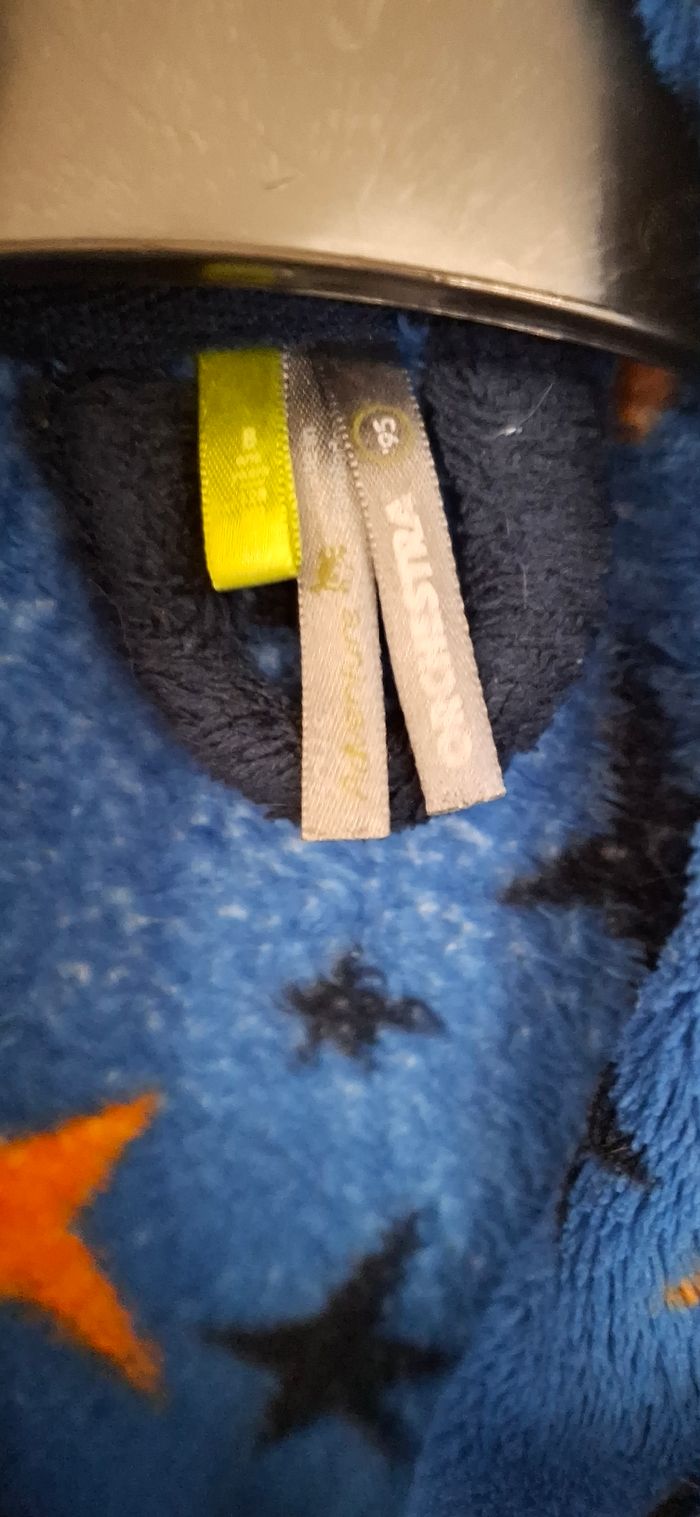 Robe de Chambre peignoir Garçon - Orchestra - Taille 8 Ans - Étoiles Orange et Bleu - Très Chaude - photo numéro 3