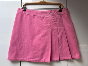 Minijupe plissée en velours rose H&M - Taille 42