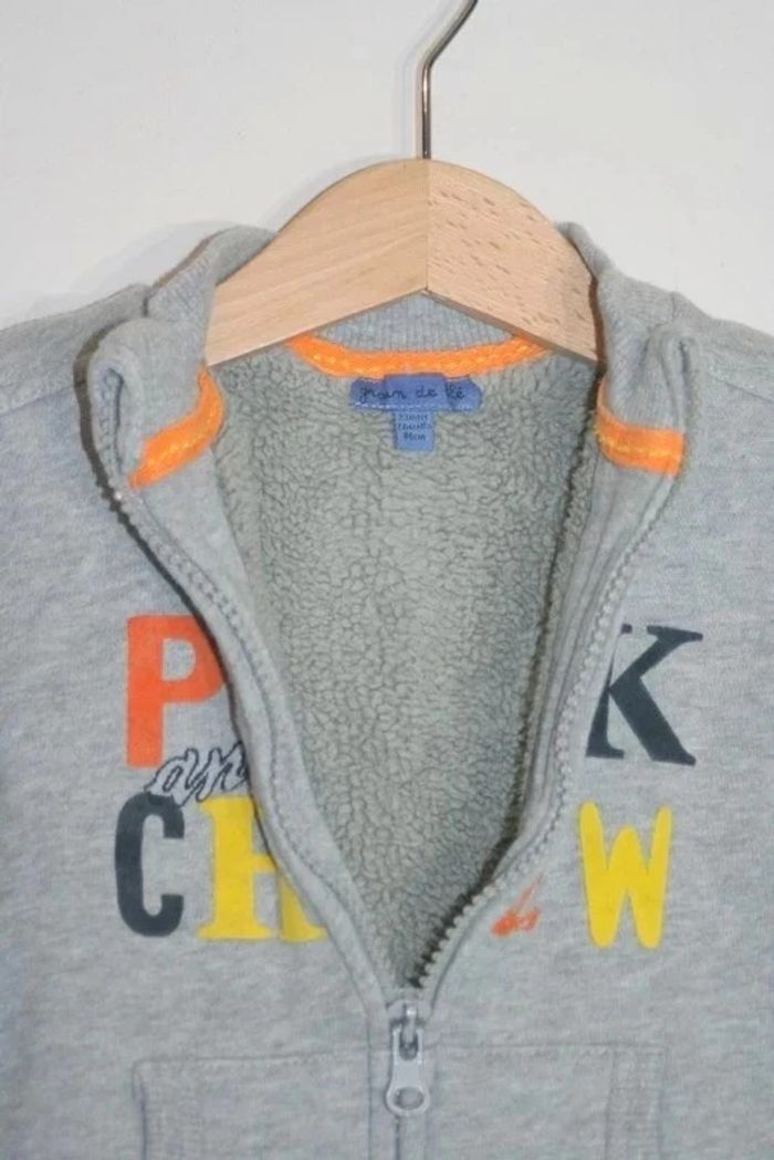 Sweat molletonné gris Grain de blé 23 mois - photo numéro 2
