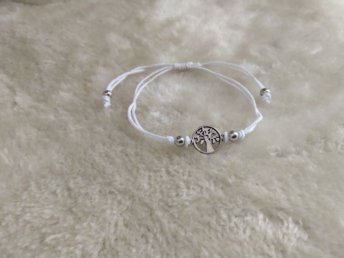 Bracelet arbre de vie cordon blanc
