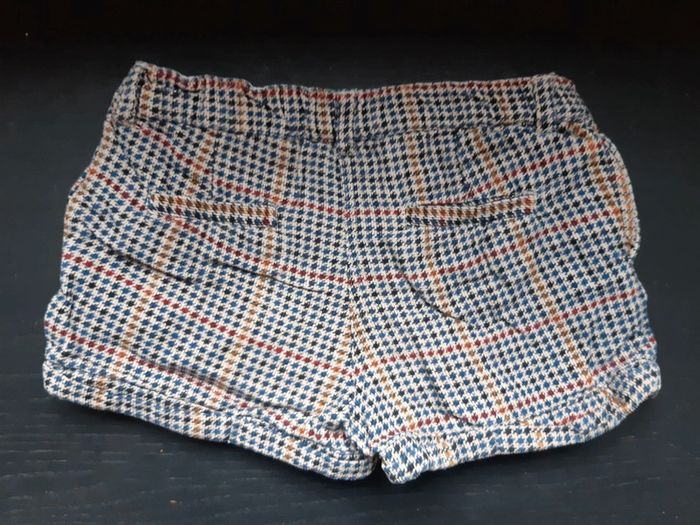 Short boutchou pied de poule marron vintage 18 mois - photo numéro 2