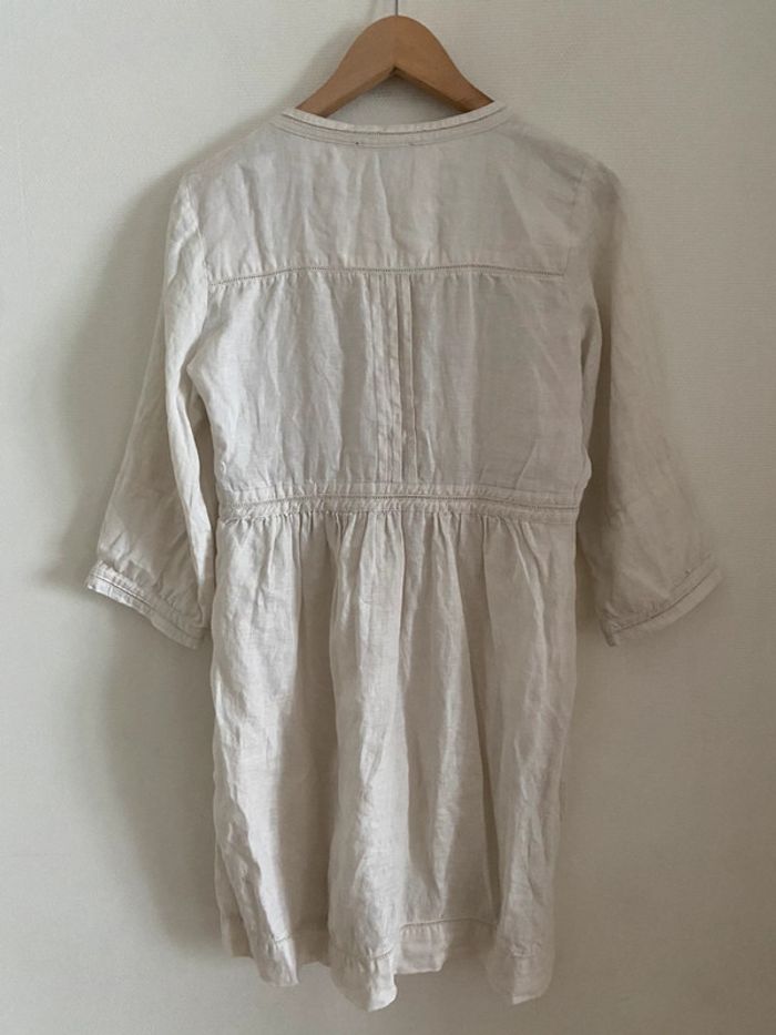 Robe écrue en lin - photo numéro 4