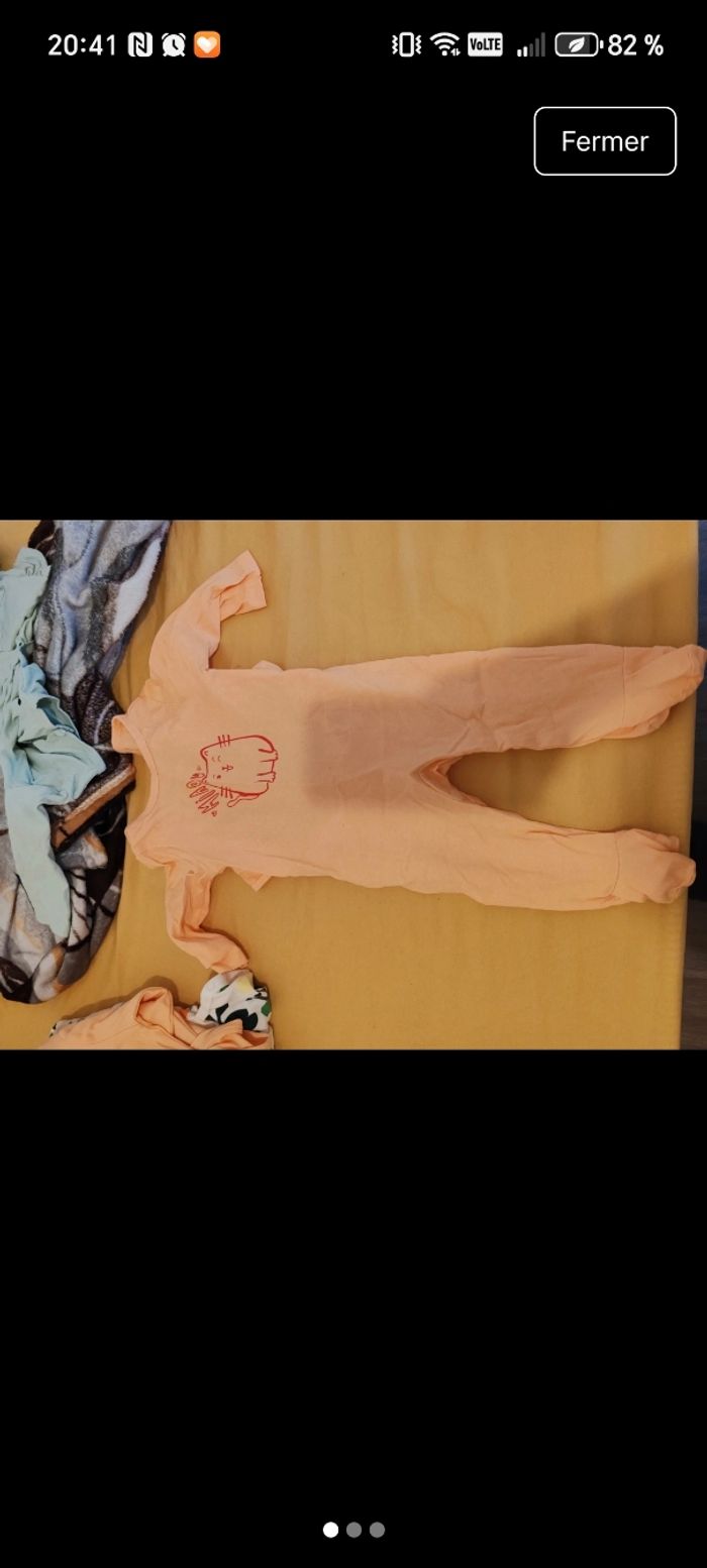 Grenouillère orange - photo numéro 2