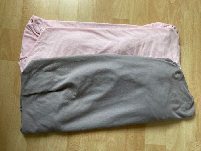 Lot de 2 draps housse lit bébé 60 x 120 cm