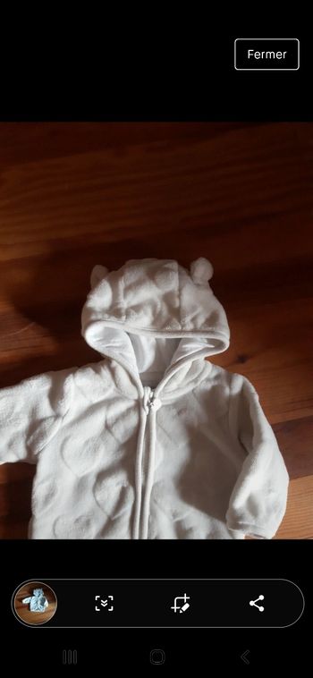 Veste polaire oreilles d'ours