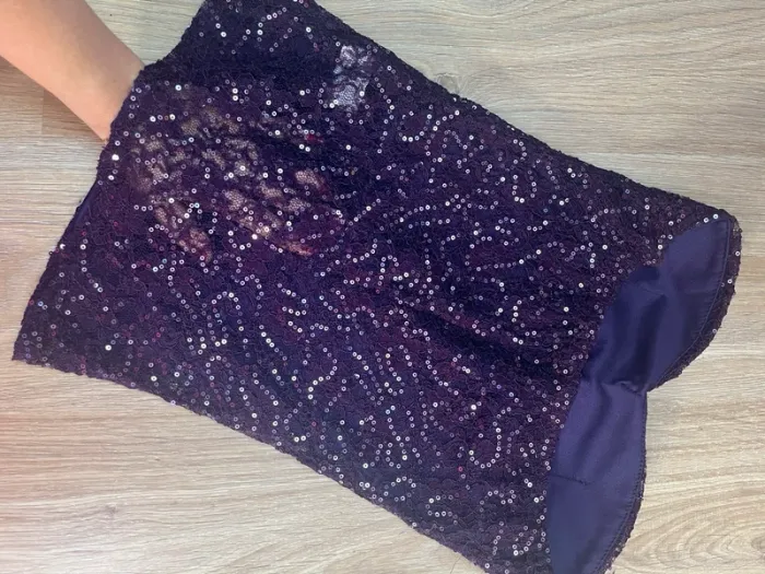 top bustier violet à sequins - photo numéro 4