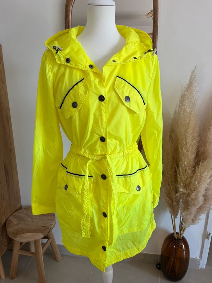 Imperméable long à capuche jaune Jott - photo numéro 2