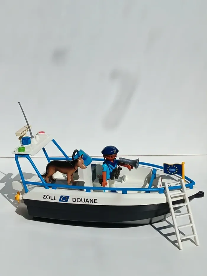 Lot figurines playmobil bateau zoll douane
