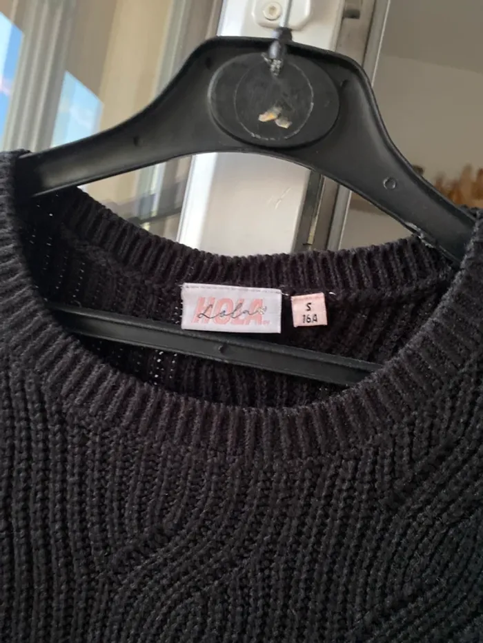 Pull femme noir maille Holà Lola 36 - photo numéro 4