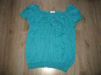 TEE SHIRT MC TURQUOISE "CACHE CACHE" - TAILLE 4 - n°09