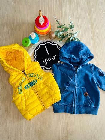 Veste zippée et doudoune sans manche catimini 12 mois