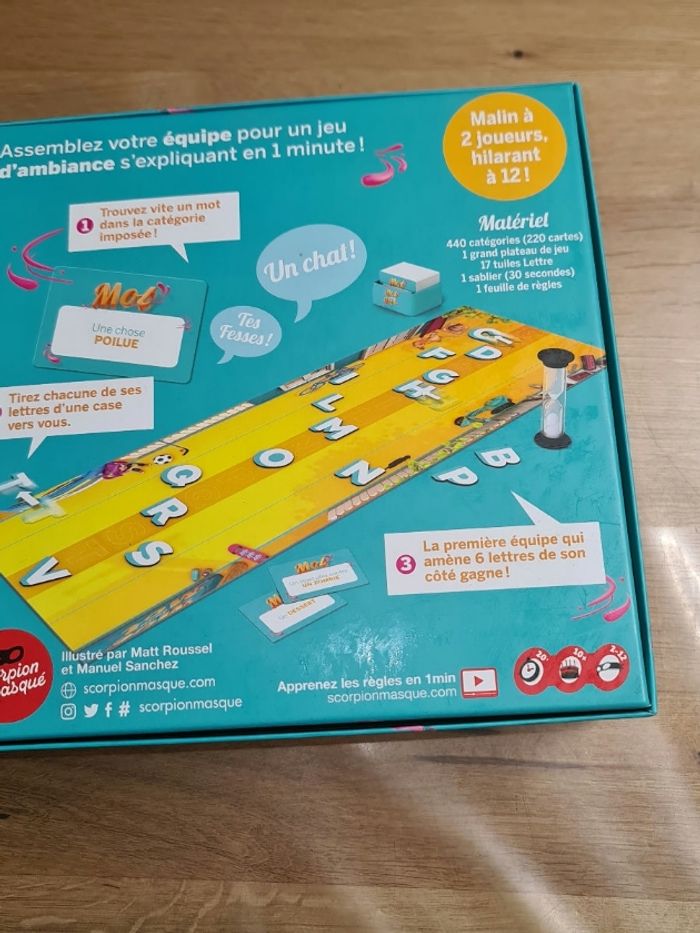Proche du neuf jeu de société Mot Pour Mot des éditions Scorpion Masqué - photo numéro 4