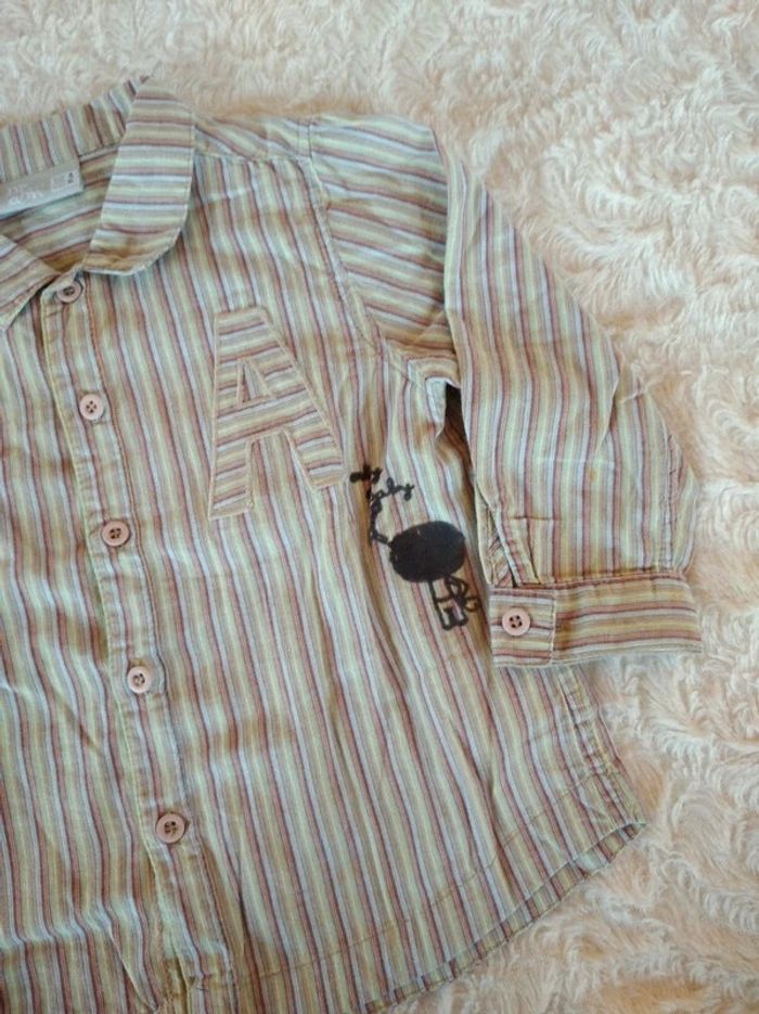 Ensemble (salopette velours+chemise) Garçon 18 mois Arty Baby Dpam - photo numéro 13