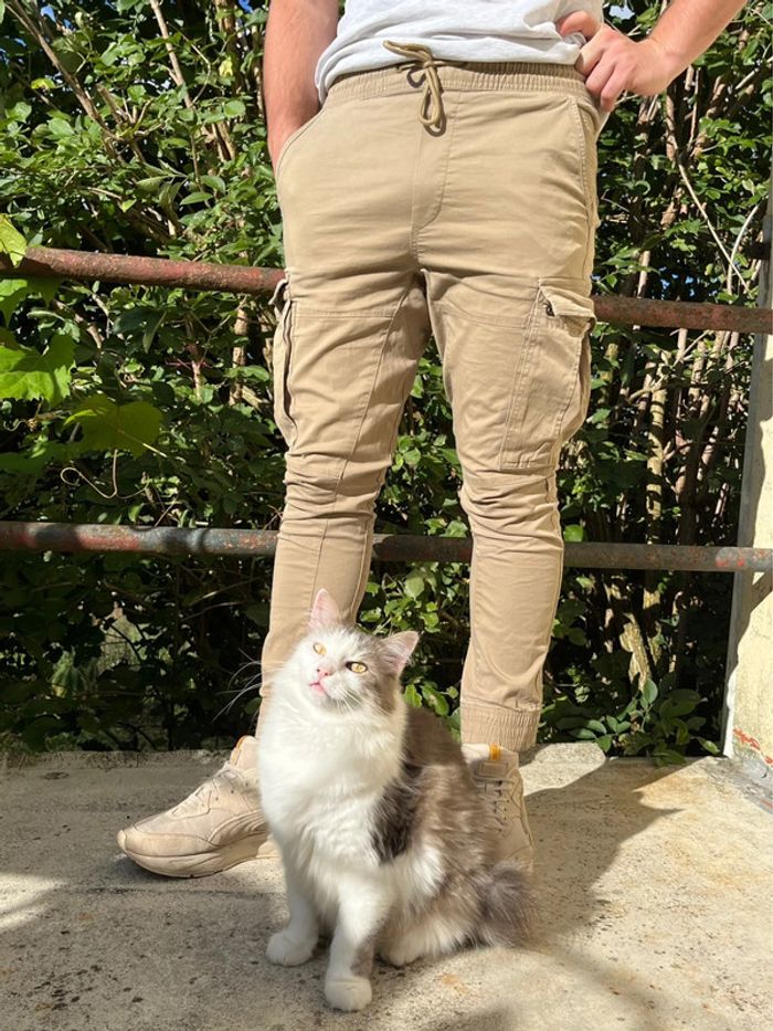 Cargo beige plusieurs poches - photo numéro 7