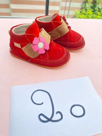 Bottines daim rouge chaussures timmo barefoot 20