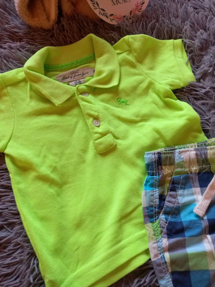 Ensemble été short + tshirt garçon 6 mois - photo numéro 4