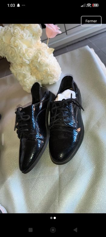 Derbie noire en vernie taille 36