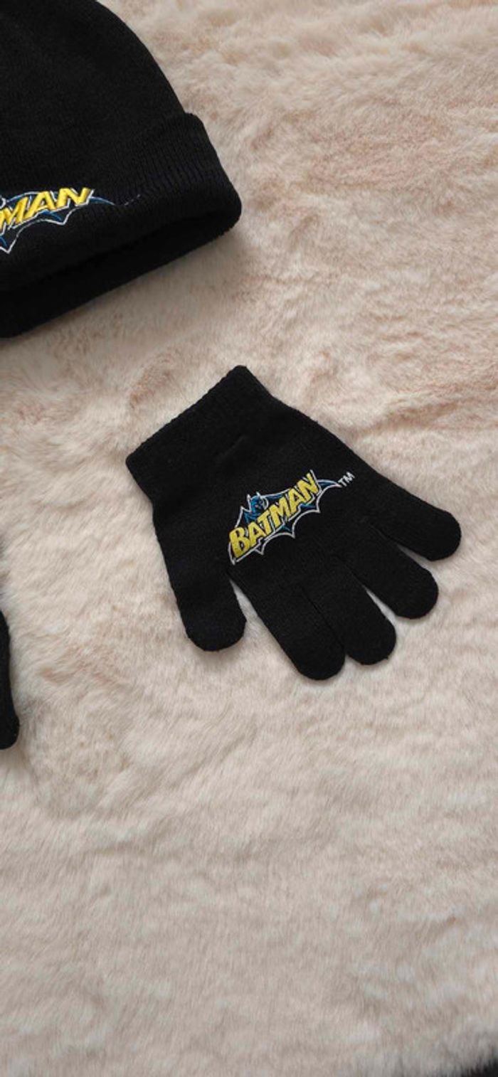 Ensemble bonnet et gants batman - photo numéro 2