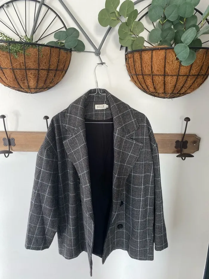 Veste à carreaux oversize Taille M Molly Bracken - photo numéro 3