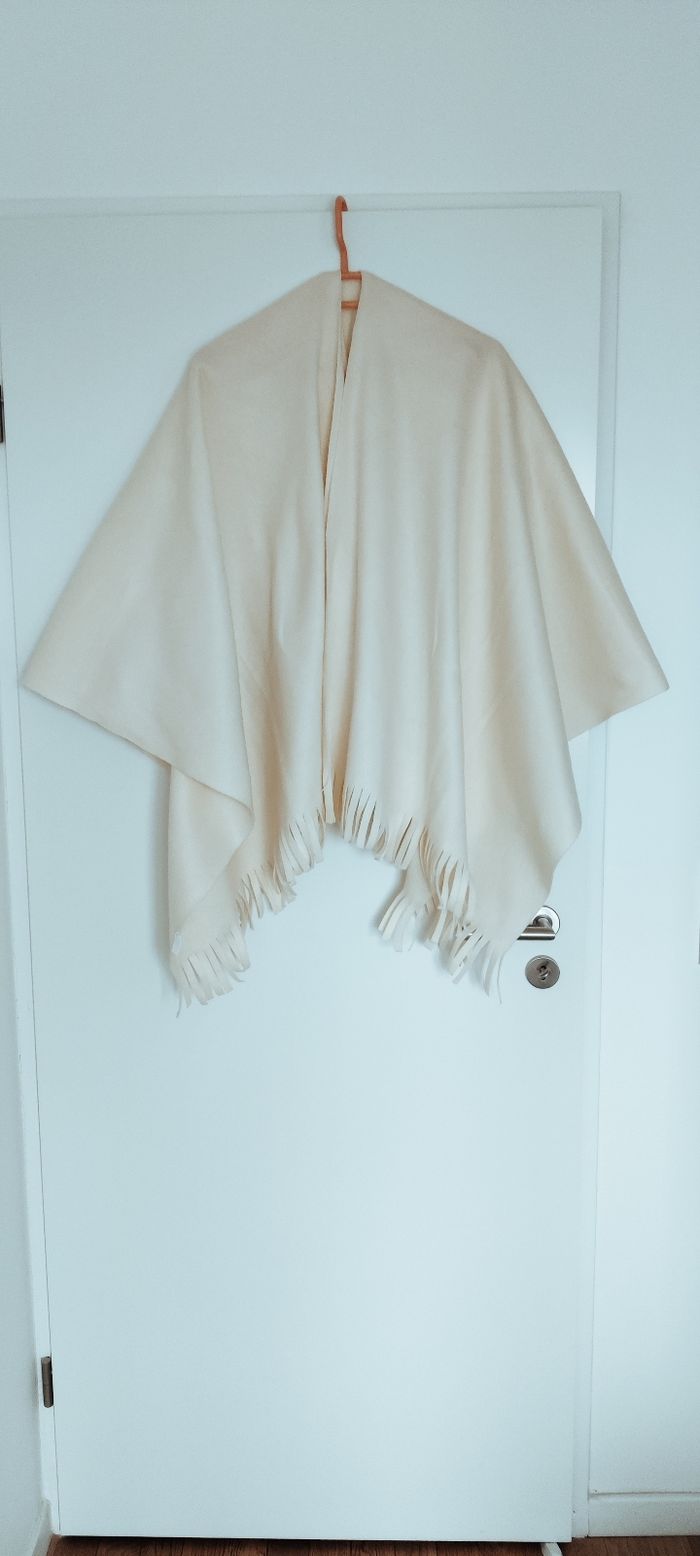 Poncho femme beige polyester - photo numéro 3