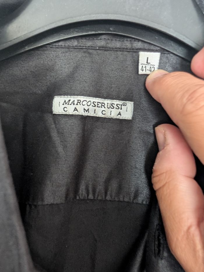chemise homme marco serussi, taille L, effet brillant, état impeccable - photo numéro 2