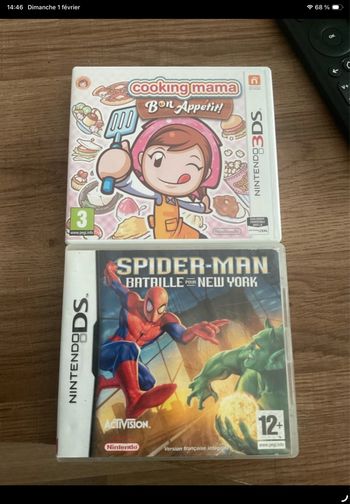 Jeux vidéo Nintendo 3ds spider man et cooking mama 