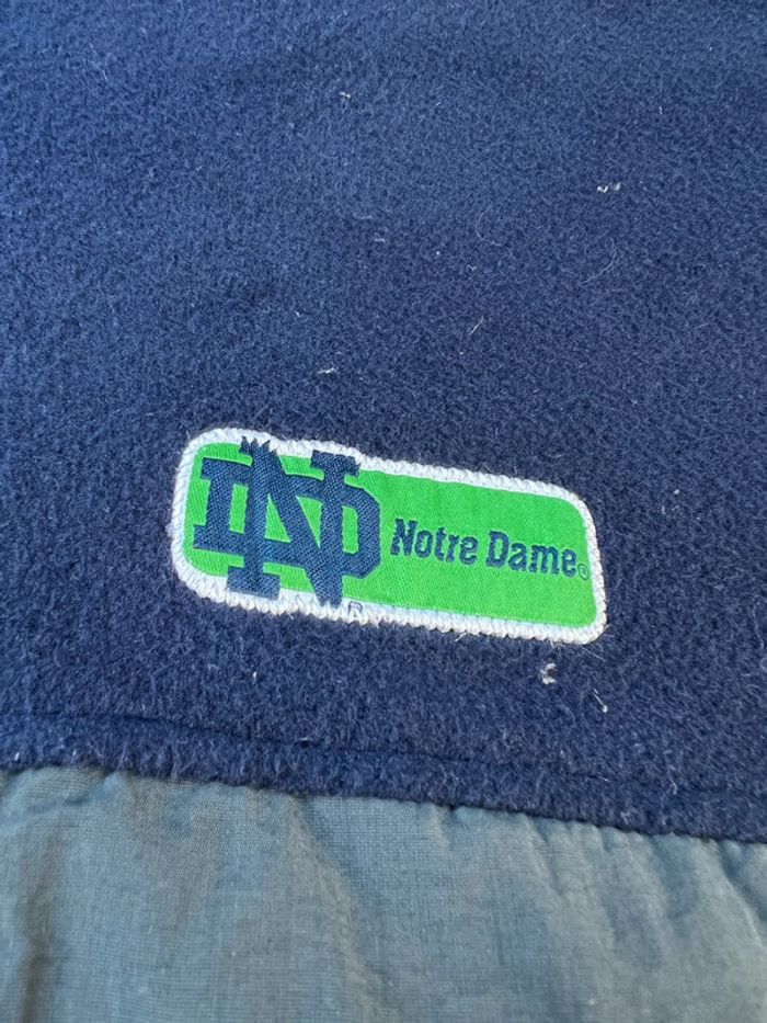 Pull polaire universitaire Notre-Dame Russell bleu marine avec logo brodé – Taille XXL - photo numéro 8