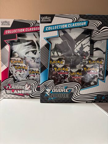 Lot classeur foudre noire et flamme blanche Pokémon