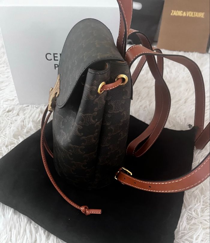 Sac à dos Céline marron et camel neuf - photo numéro 5