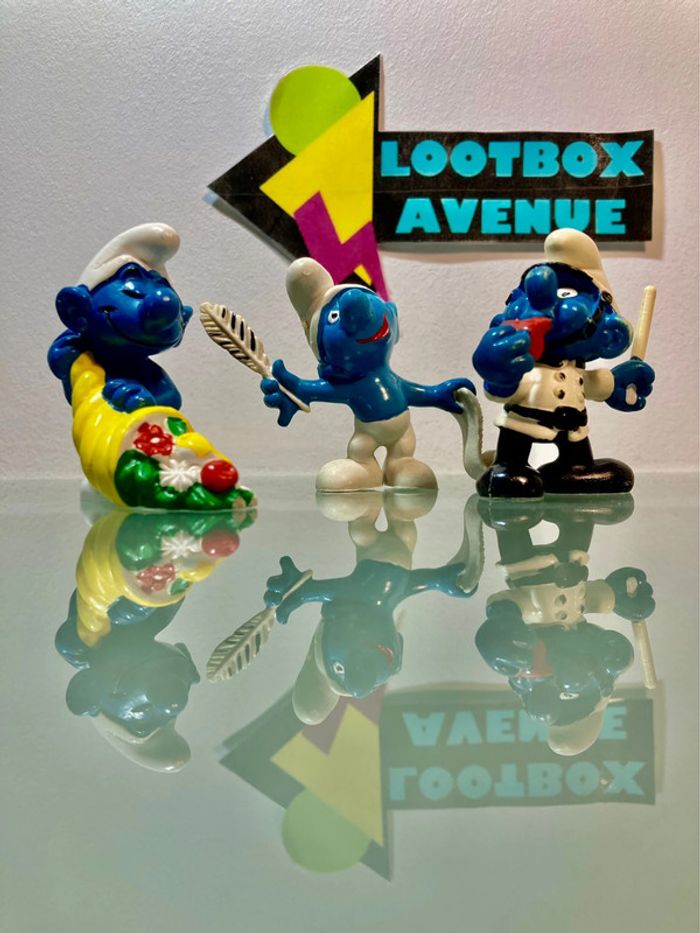 Lot 3 figurines Schtroumpfs Vintages - photo numéro 2