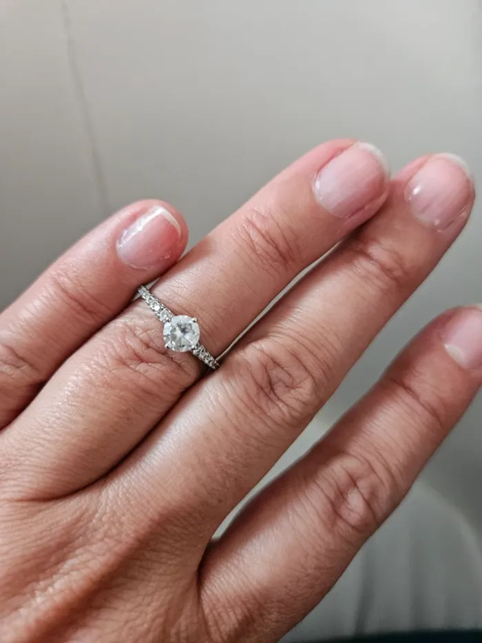 Bague argent oxyde de zirconium t52
