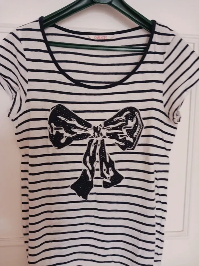 Tee-shirt marrin Camaïeu - photo numéro 2