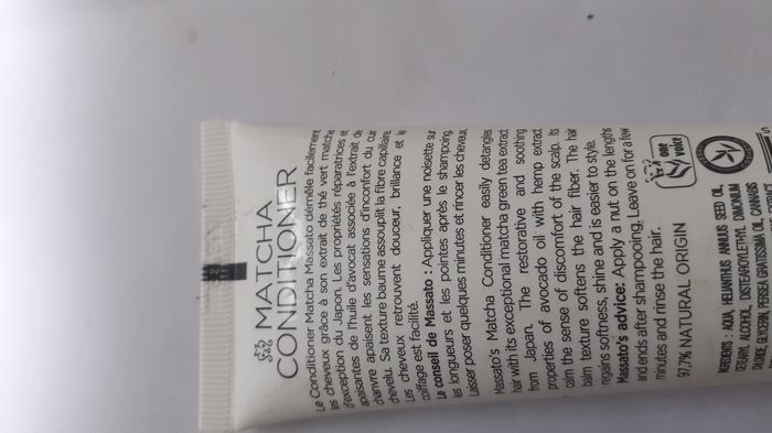 Lot Massato  /démêlant cheveux 75ml extrait de thé vert  matcha huile d'avocat  douceur brillance coiffure facile   /soin lavant  100ml - photo numéro 3