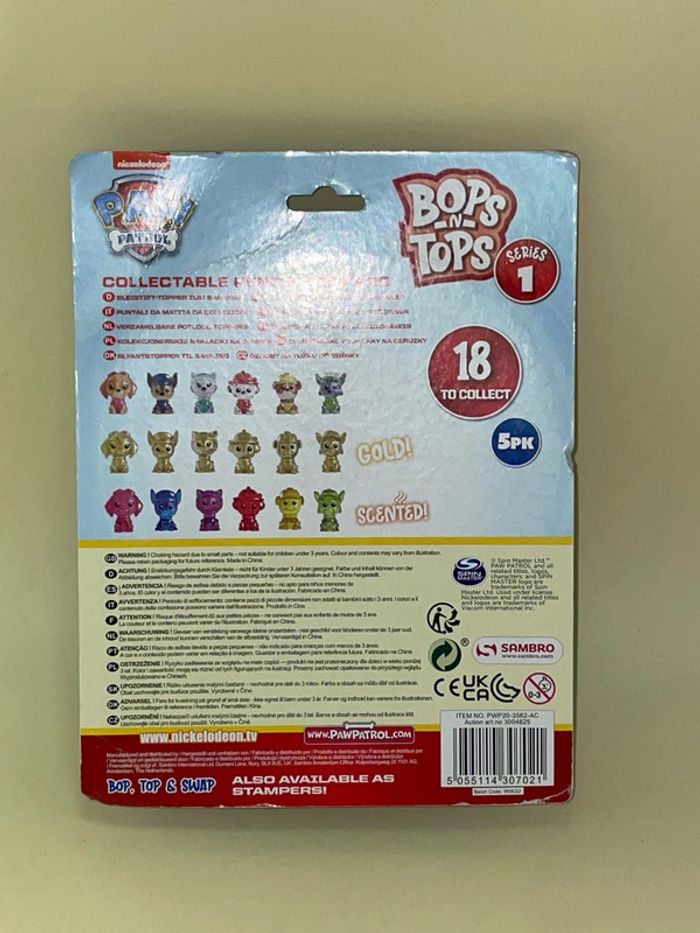 Coffret 5 figurines Pat Patrouille Bops N Tops Spin Master neuf - photo numéro 2