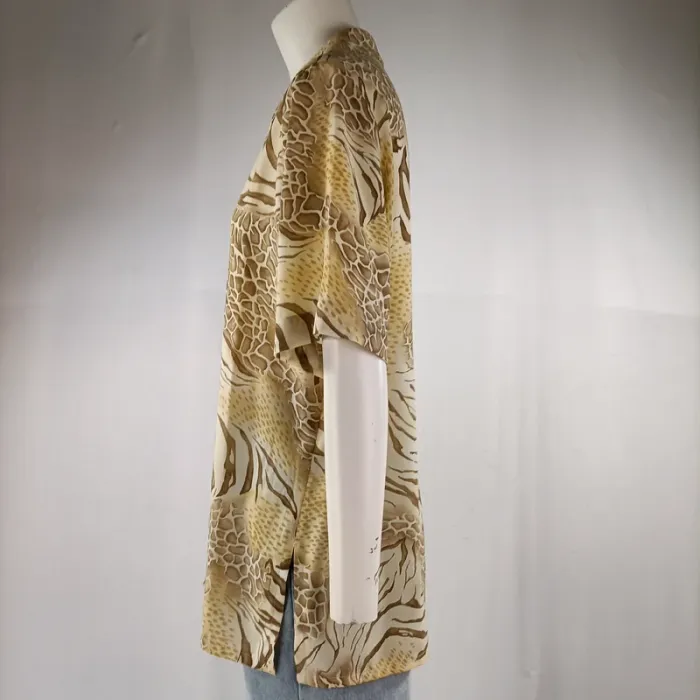Chemise fluide imprimé animalier beige – Basler – Taille 40 A1169 - photo numéro 4