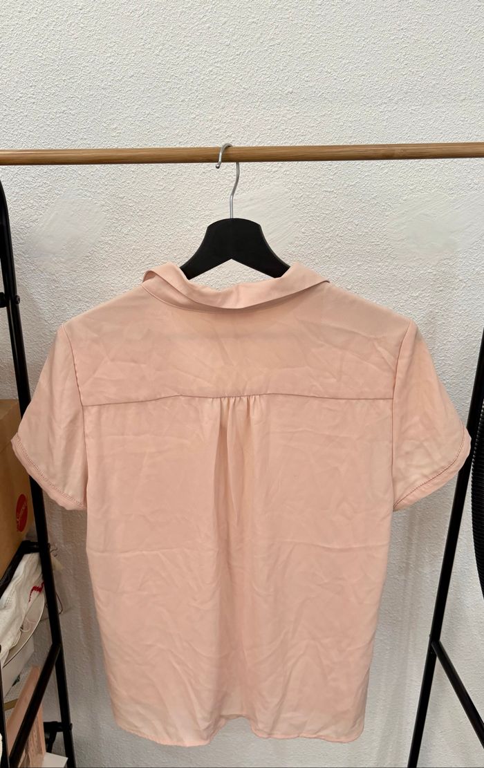 Chemisier manches courtes orange pastel Camaïeu - Taille 42 - photo numéro 2