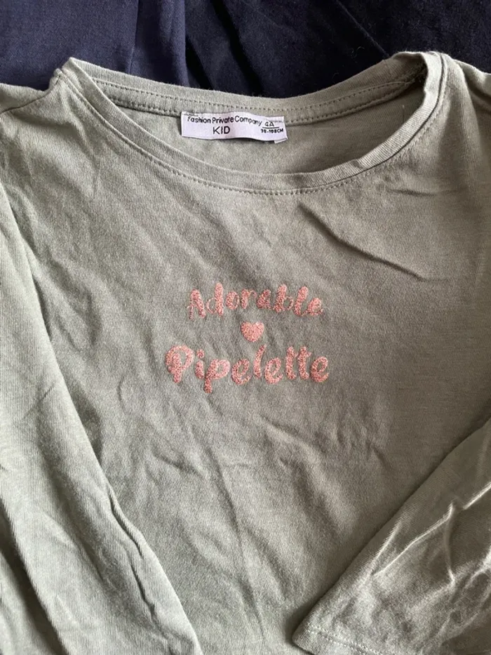 Lot tee shirts fille 4 ans - photo numéro 2