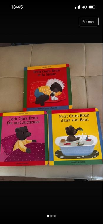 Lot 3 livre petit ours brun 