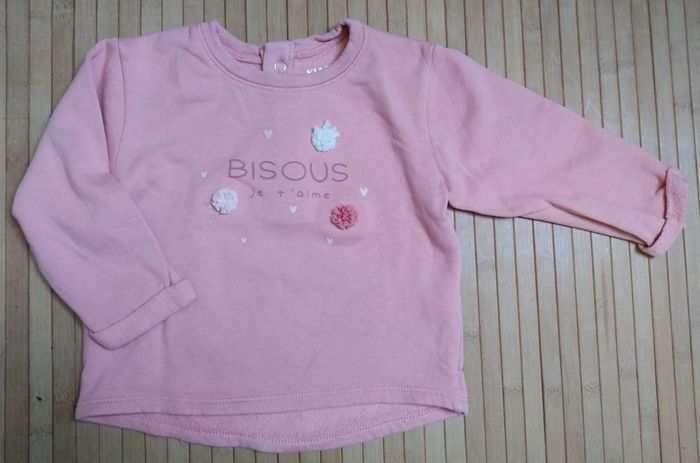 Kiabi pull sweat bisous je t aime 12 mois