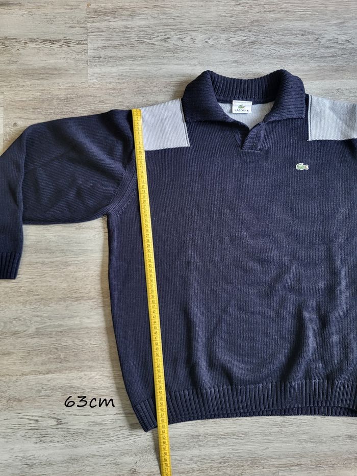 51% laine Pull col camionneur sans zip Lacoste chaud épais taille 5 L état impeccable - photo numéro 9