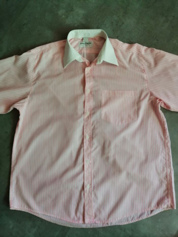 Chemise rayé rose et blanche John Fields - photo numéro 2