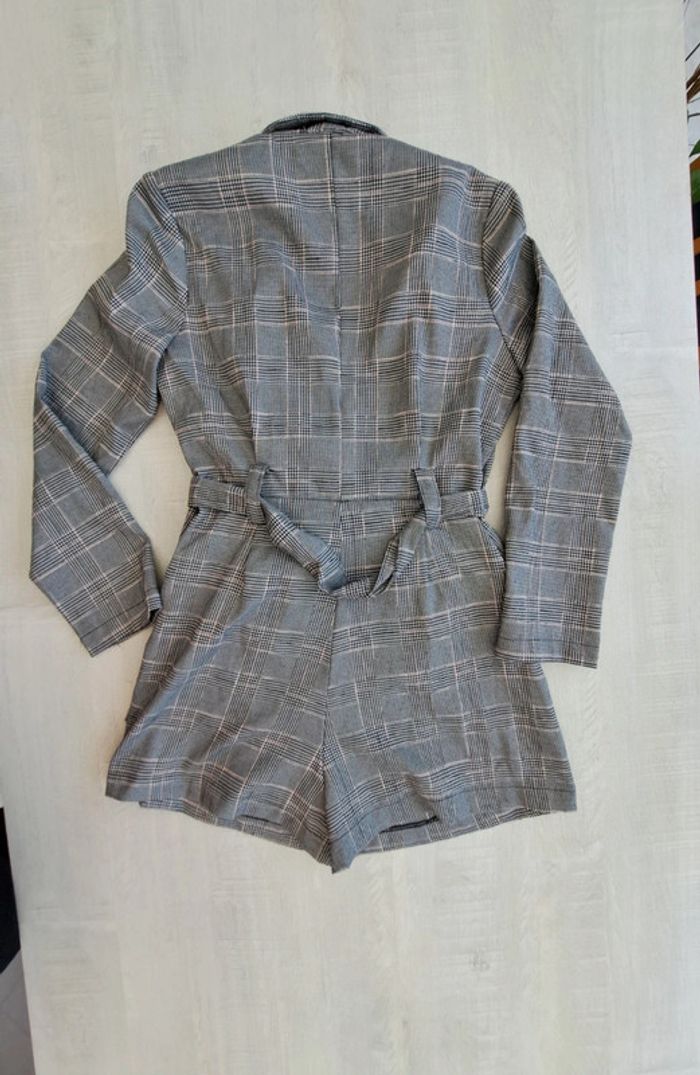 Combishort tailleur Kilky - élégante - taille M/L - Prince de Galles - ceinture - photo numéro 2