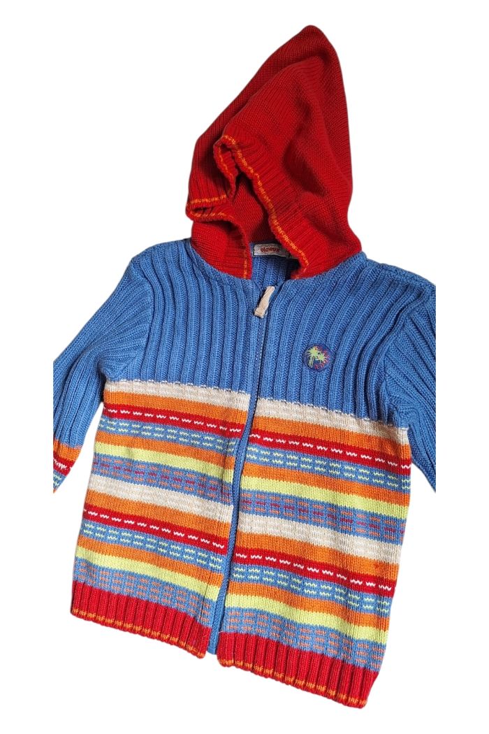 🌈 Gilet multicolore – Clayeux – Taille 4 ans - photo numéro 3