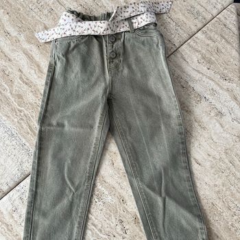 Jean kaki taille haute vert baudet