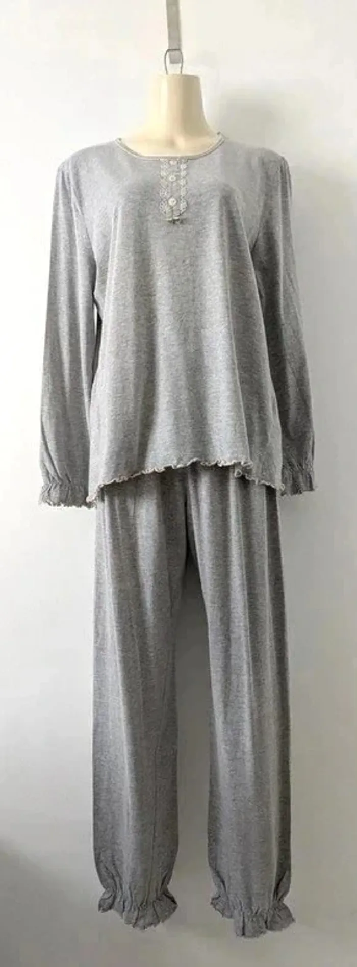 Pyjama grise 100% coton - Peter Hahn - taille 44 - photo numéro 2