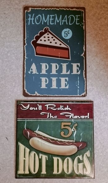 Lot de 2 plaques metal 