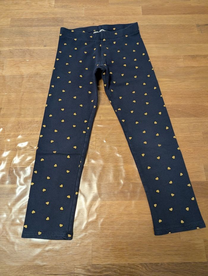 Legging coeur doré intérieur chaud fille 8 ans H&M - photo numéro 2