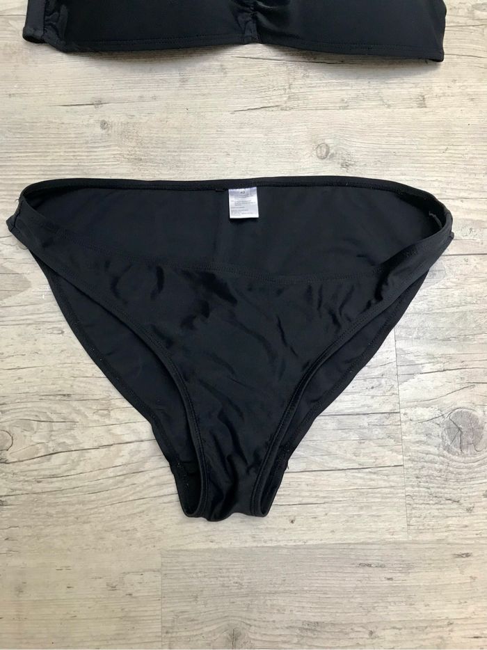 Bikini maillot de bain 2 pièces Taille 42 Zeeman sans armatures noir uni bandeau - photo numéro 3