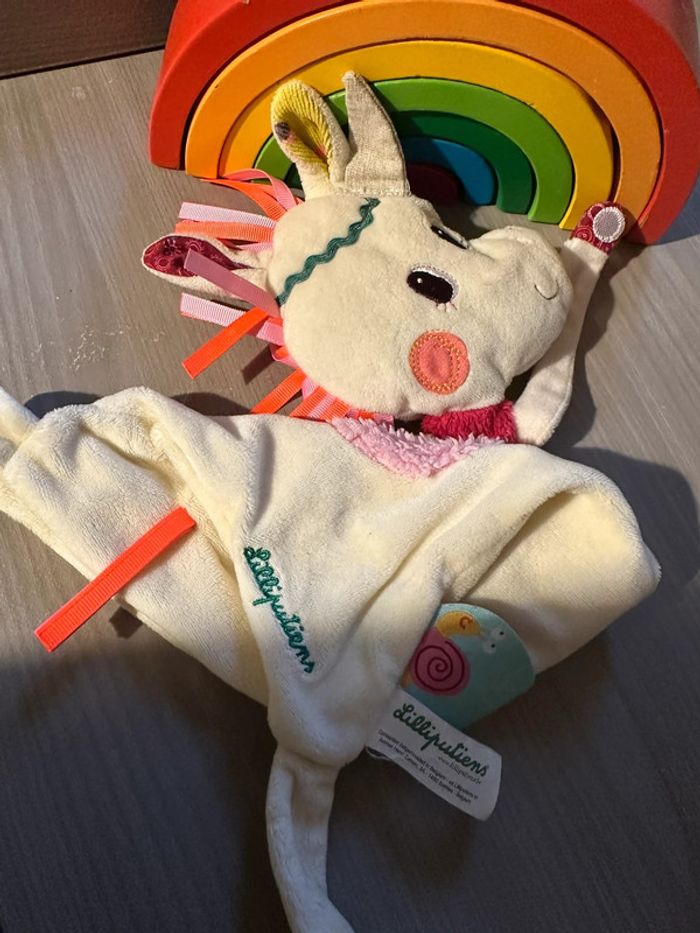 doudou plat licorne louise rose lilliputiens - photo numéro 5